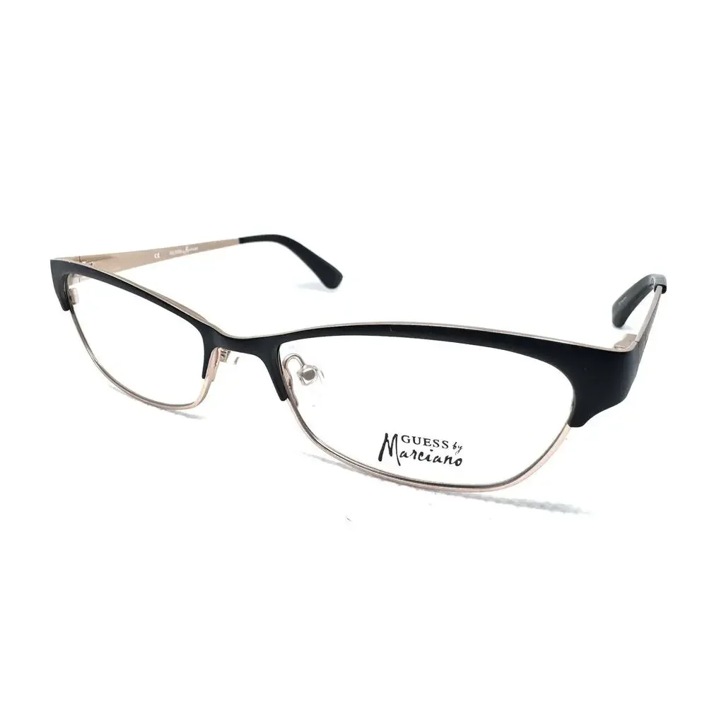 GUESS BY MARCIANO GM199 BLACK GOLD EYEGLASSES FRAMES 52-16-135 AUTHENTIC WOMENS